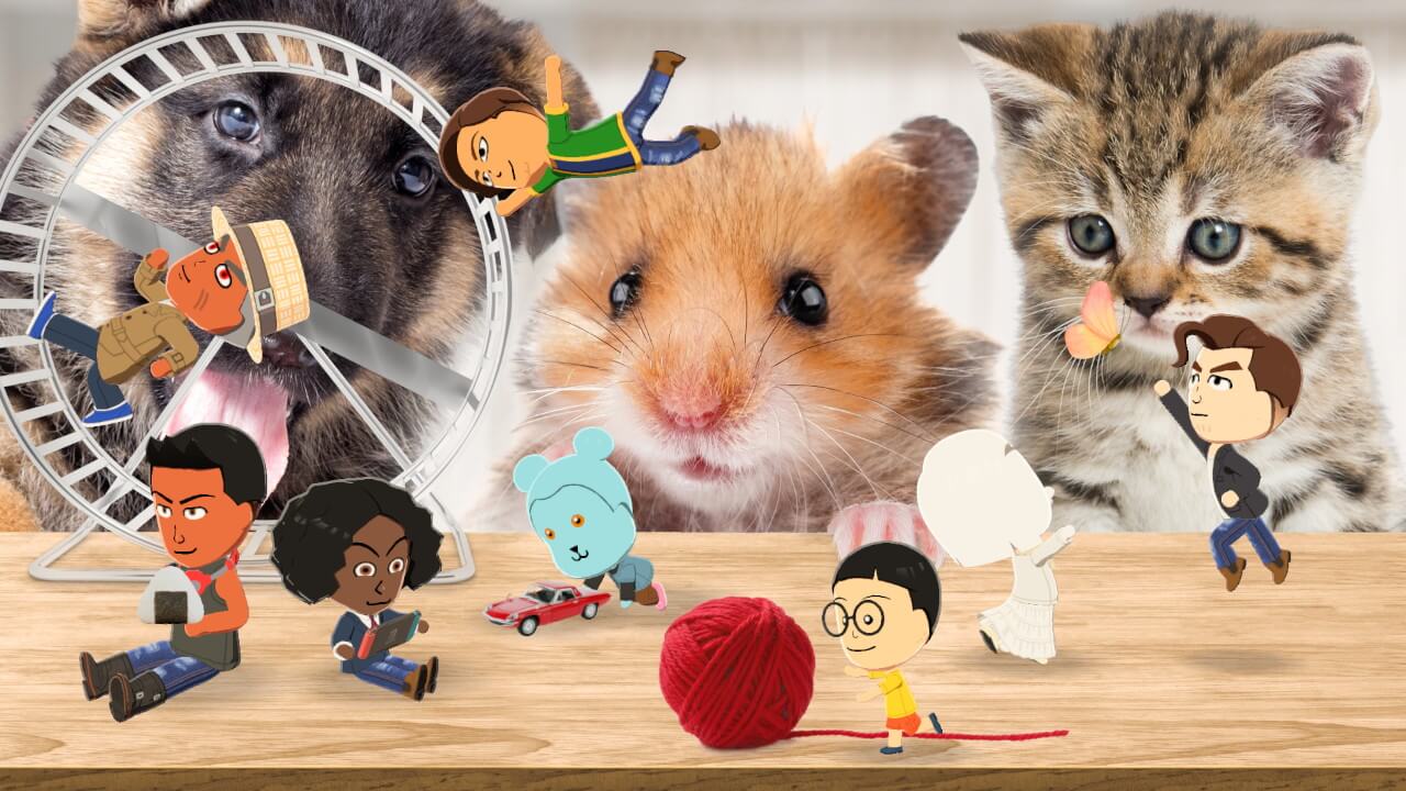 箱庭之外的小动物在观察木偶